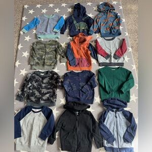 Bundle of 12 Colorful Sweatshirts & Hoodies 3T